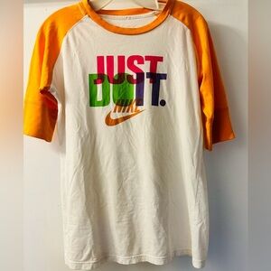 Nike Retro Women Cotton Vibrant colors 3/4 sleeves size M/L